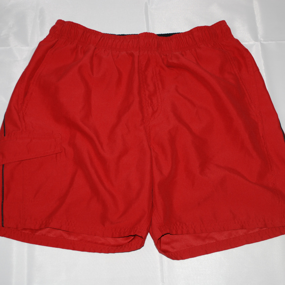 mens red bathing suit